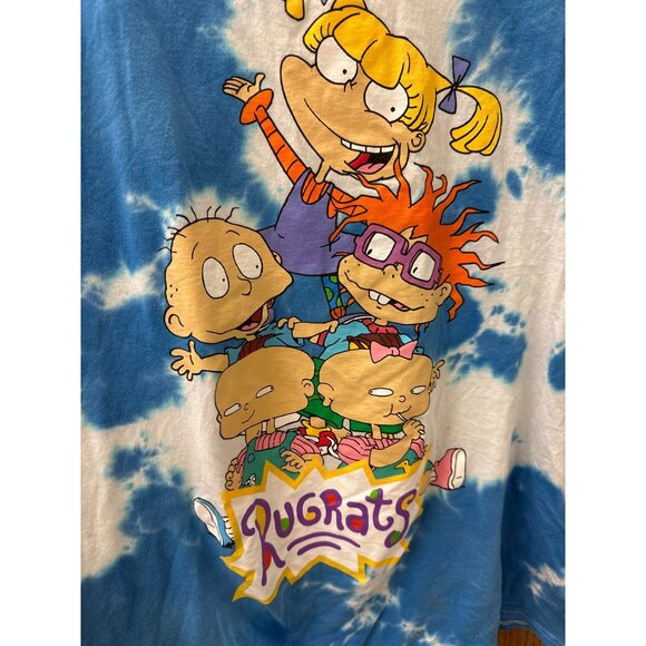 Nickelodeon Rugrats Tie-Dye T-Shirt XL 100% Cotton Blue & White - Picture 3 of 5